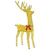 vidaXL Renne de No&euml;l 3D LOVIISA 140 LED Blanc chaud 70 x 26 x 128 cm