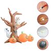vidaXL Arbre hant&eacute; gonflable de Halloween avec citrouilles 6 LED 2,6 m