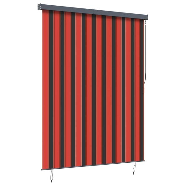 vidaXL Store enrouleur avec des rideaux Orange et marron 200 x 250 cm