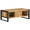 vidaXL Table basse 90x50x36 cm bois de manguier massif brut