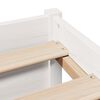 vidaXL Lit biblioth&egrave;que sans matelas blanc 90x200cm bois de pin massif