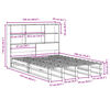 vidaXL Lit biblioth&egrave;que sans matelas 120x190 cm bois massif