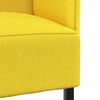 vidaXL Canap&eacute; &agrave; Haut Dossier 101cm Jaune clair tissu