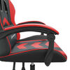 vidaXL Chaise de jeu pivotante Noir et rouge Similicuir