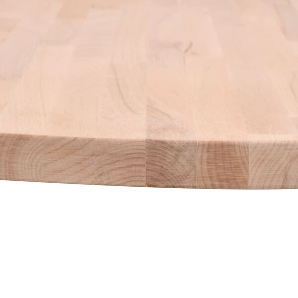 vidaXL Dessus de table &Oslash;90x4 cm rond bois massif de h&ecirc;tre