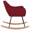vidaXL Chaise &agrave; bascule Rouge bordeaux Tissu