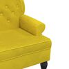 vidaXL Banc avec dossier jaune 119,5x64,5x75 cm velours