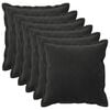 vidaXL Coussin avec oreiller HOUTEN 6 pc Noir Fl&oslash;jl
