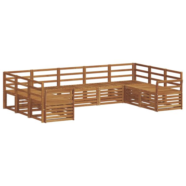 vidaXL Ensembles de canap&eacute;s 9 pcs Naturel Bois d'Acacia Massif