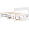 vidaXL Cadre de lit sans matelas blanc 90x190 cm bois de pin massif
