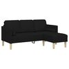 vidaXL Ensemble de Canapés 2 pcs Noir 173 x 131 x 67 cm tissu