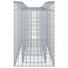 vidaXL Lit sur&eacute;lev&eacute; gabion Argent&eacute; 150 x 50 x 80 cm Acier galvanis&eacute;