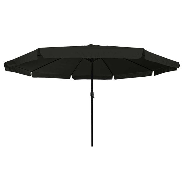 vidaXL Parasol de jardin Noir 395 x 395 x 245 cm Polyester et Acier