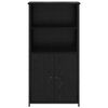 vidaXL Haut Armoire Ch&ecirc;ne noir 62 x 36 x 121,5 cm Bois d'ing&eacute;nierie