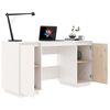 vidaXL Bureau blanc 140x50x75 cm bois massif de pin