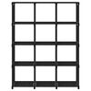 vidaXL Étagère d'affichage 12 cubes Noir 103x30x141 cm Tissu