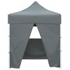 vidaXL Tente de r&eacute;ception pliable avec 4 parois 2x2 m Acier Anthracite