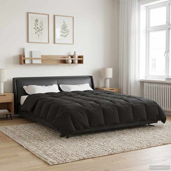 vidaXL Duvet complet toute l'ann&eacute;e Anthracite 200 x 200 cm Microfibre