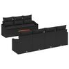 vidaXL Ensemble de canap&eacute; de jardin 8 pc Noir polyrotin
