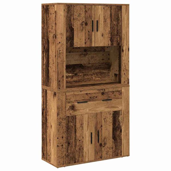 vidaXL Haut de Buffet Bois ancien 80 x 33 x 150 cm Bois d'ing&eacute;nierie