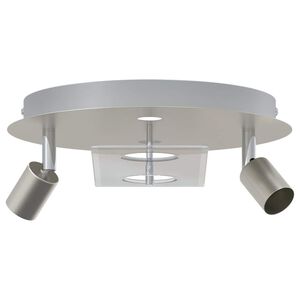 vidaXL Spot de plafond Nickel 29 x 29 x 11 cm Acier et Verre
