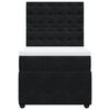 vidaXL Sommier &agrave; lattes de lit avec matelas Noir 100x200 cm Velours