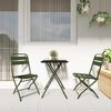 vidaXL Ensemble bistrot 3 pcs Vert foncé Acier