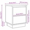 vidaXL Cabinet de chevet avec tiroir 2 pcs Blanc 39 x 34,5 x 50 cm