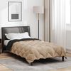 vidaXL Duvet d'hiver Noir et Taupe 200 x 155 cm Microfibre
