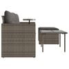 vidaXL Salon de jardin avec coussins 3 pcs gris r&eacute;sine tress&eacute;e