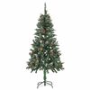 vidaXL Arbre de Noël artificiel pré-éclairé/boules pommes de pin 150cm