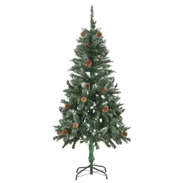 vidaXL Arbre de Noël artificiel pré-éclairé/boules pommes de pin 150cm