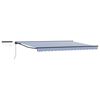 vidaXL Auvent r&eacute;tractable &eacute;lectrique Bleu, Blanc, Anthracite 5 x 3 m