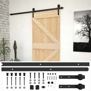 vidaXL Porte coulissante 80 x 210 cm Bois de pin massif