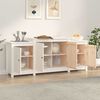 vidaXL Buffet Blanc 164x37x68 cm Bois massif de pin