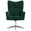 vidaXL Chaise de relaxation Vert fonc&eacute; Velours
