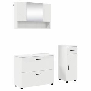 vidaXL Ensemble de mobilier de salle de bain 3 pc Blanc