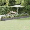 vidaXL Lit sur&eacute;lev&eacute; de jardin Acier galvanis&eacute; 544x100x36cm gris