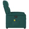 vidaXL Fauteuil de massage inclinable &eacute;lectrique Vert fonc&eacute; Tissu