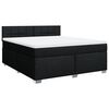 vidaXL Sommier &agrave; lattes de lit avec matelas Noir 180x200 cm Tissu