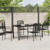 vidaXL Ensemble de salle &agrave; manger pour jardin 5 pcs Noir