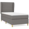 vidaXL Sommier &agrave; lattes de lit et matelas Gris fonc&eacute; 90x190 cm Tissu