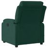 vidaXL Fauteuil inclinable de massage &eacute;lectrique vert fonc&eacute; velours