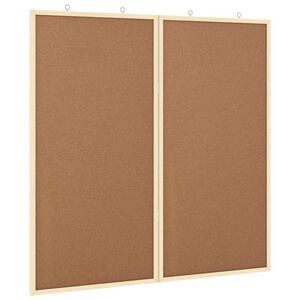 vidaXL Tableau d'Affichage Marron 80 x 80 x 1.4 cm Bois de pin massif