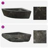 vidaXL Lavabo Gris (30-37) x (30-37) x 12 cm Pierre de Rivi&egrave;re