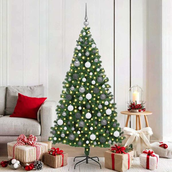 vidaXL Sapin de No&euml;l artificiel Vert 180 cm PVC, Acier et Plastique