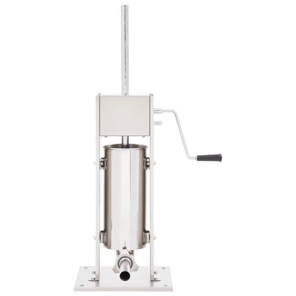 vidaXL Poussoir &agrave; saucisse manuel Argent&eacute; 5 L Acier inoxydable