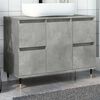 vidaXL Armoire salle de bain gris b&eacute;ton 80x33x60cm bois d'ing&eacute;nierie
