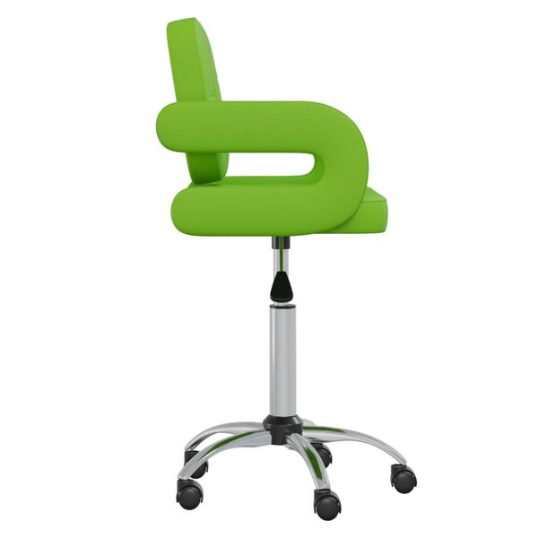 vidaXL Chaise pivotante de salle &agrave; manger Vert Similicuir