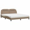 vidaXL Lit Viana avec matelas cappuccino 180x200 cm similicuir